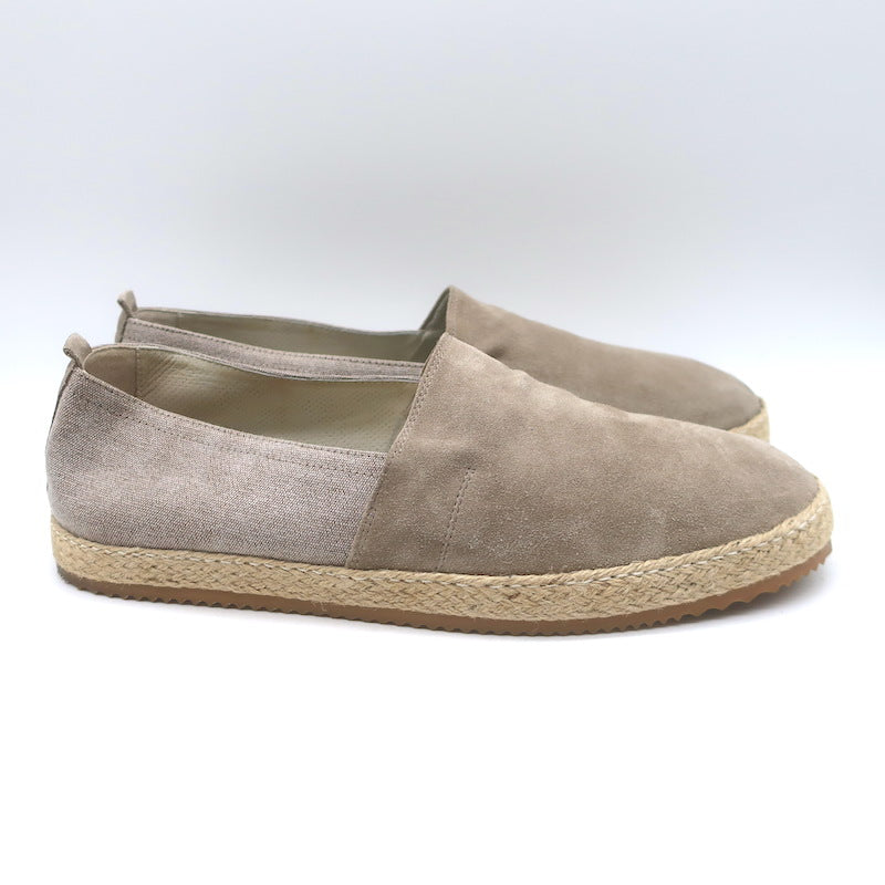 Brunello Cucinelli Espadrilles Taupe Suede &amp; Canvas Size 44.5