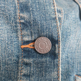 Polo Ralph Lauren American Flag Jean Jacket Blue Stretch Denim Size Small