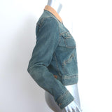 Polo Ralph Lauren American Flag Jean Jacket Blue Stretch Denim Size Small