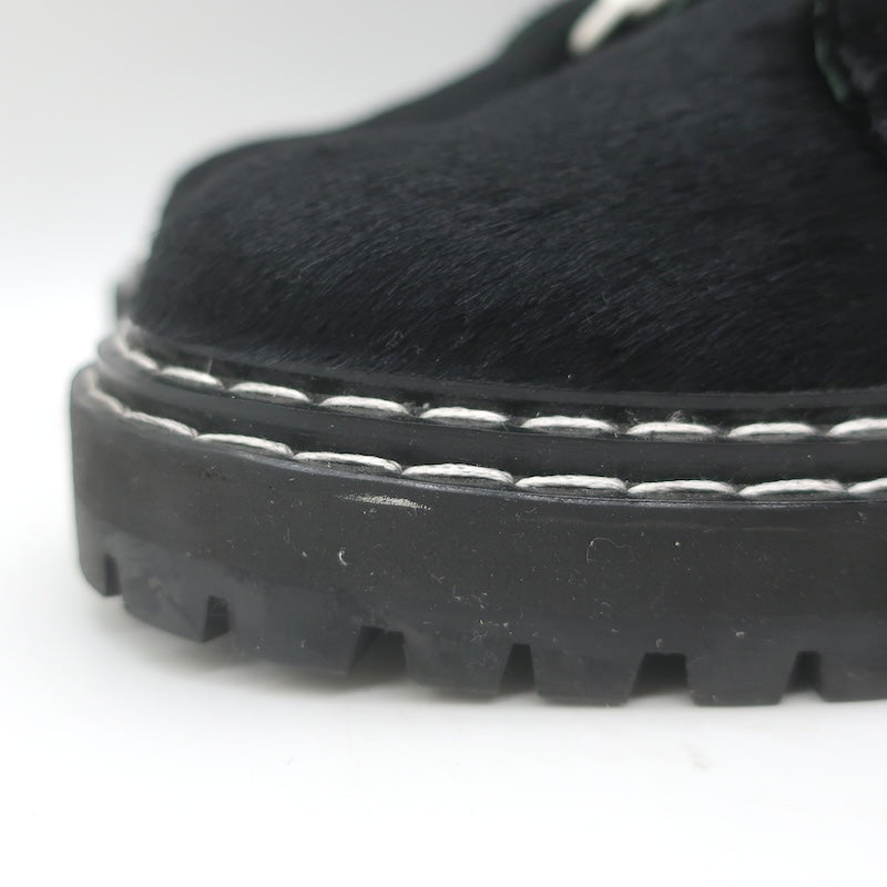 Proenza Schouler Pony Hair Combat Boots Black Size 37