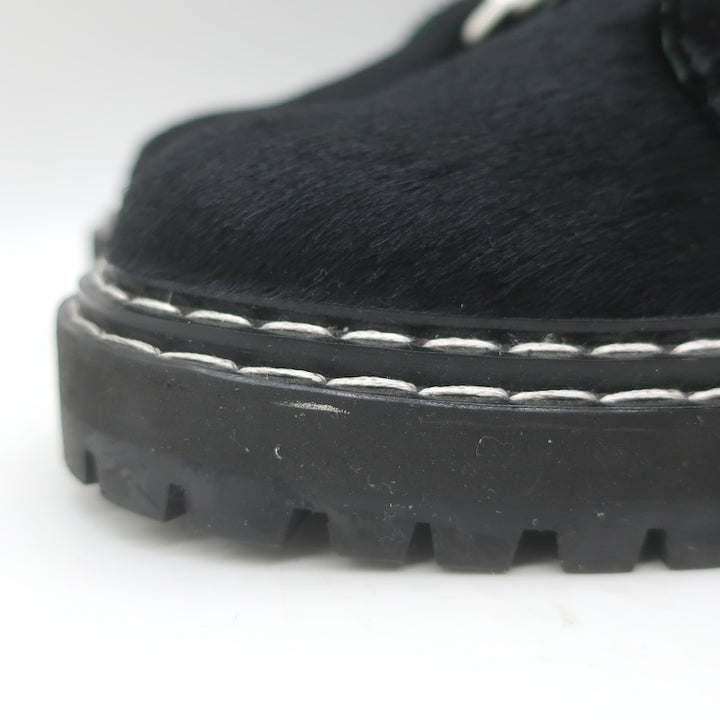 Proenza Schouler Pony Hair Combat Boots Black Size 37