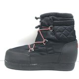 Hunter Original Short Snow Boots Black Quilted Nylon Size 6