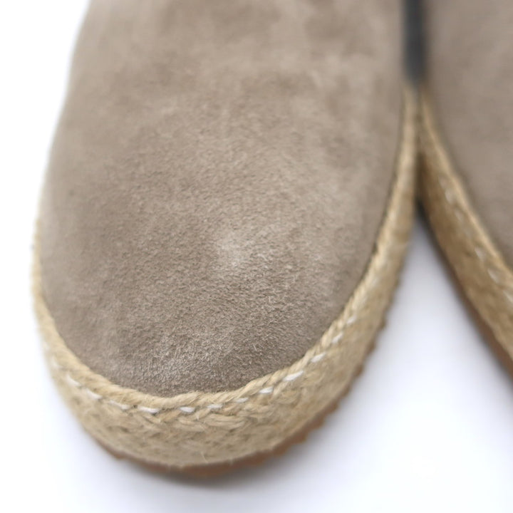 Brunello Cucinelli Espadrilles Taupe Suede &amp; Canvas Size 44.5