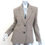 FRAME The Femme Houndstooth Blazer Tan Wool-Blend Size 4 Two-Button Jacket