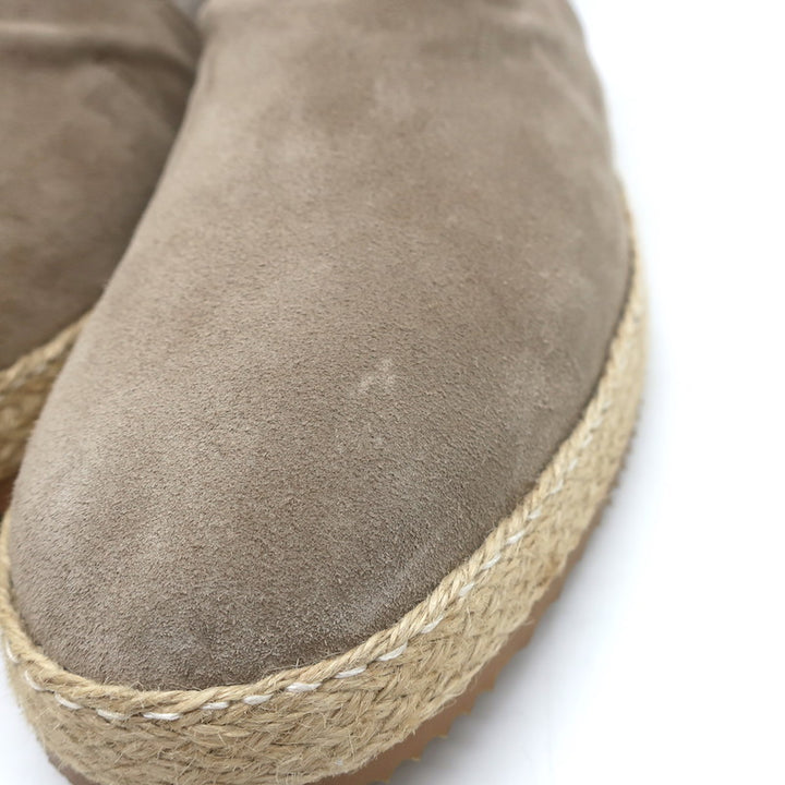 Brunello Cucinelli Espadrilles Taupe Suede &amp; Canvas Size 44.5