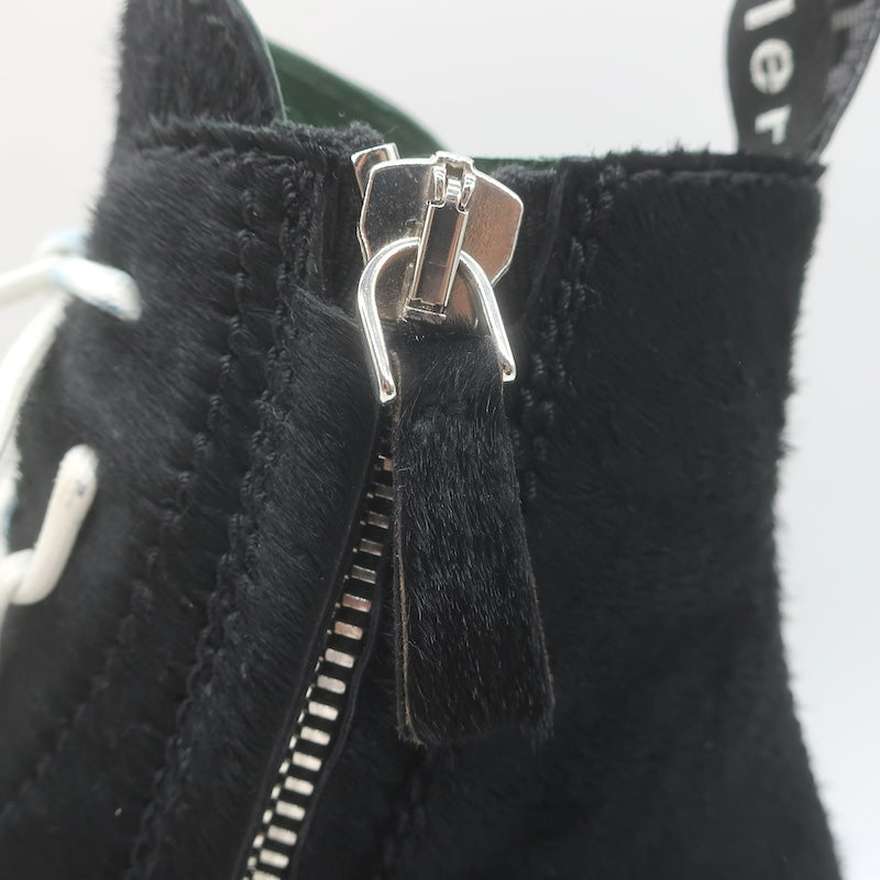 Proenza Schouler Pony Hair Combat Boots Black Size 37