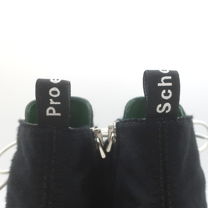 Proenza Schouler Pony Hair Combat Boots Black Size 37