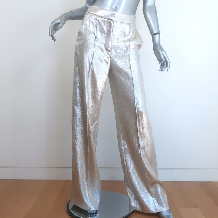 Veronica Beard Metallic Suit Silver Size 4 Jagger Jacket &amp; Millicent Pants NEW