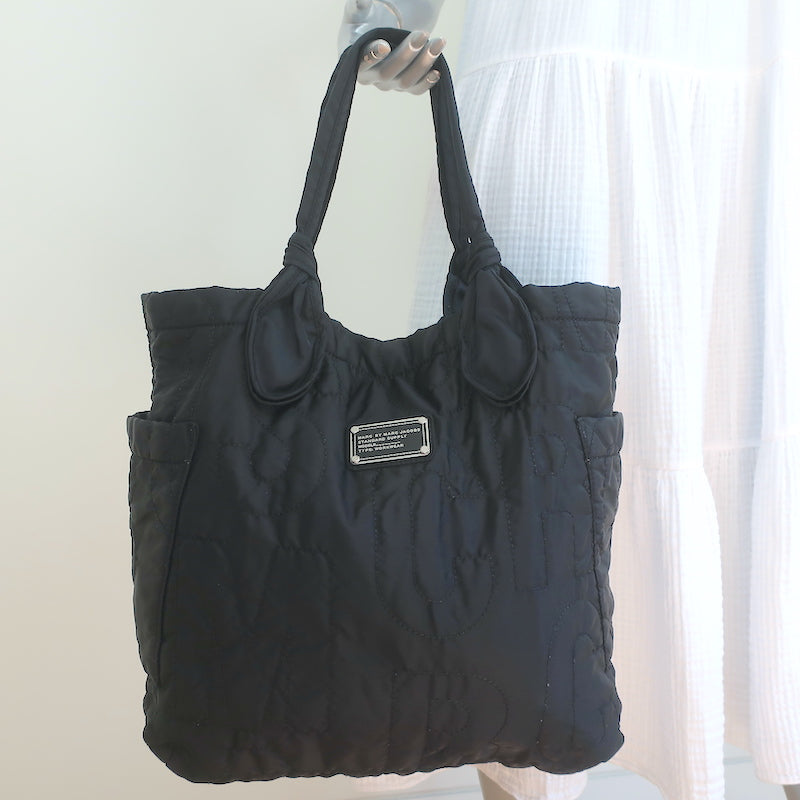 Marc by Marc Jacobs Pretty Nylon Tate Tote Black Large Shoulder Bag –  Celebrity Owned