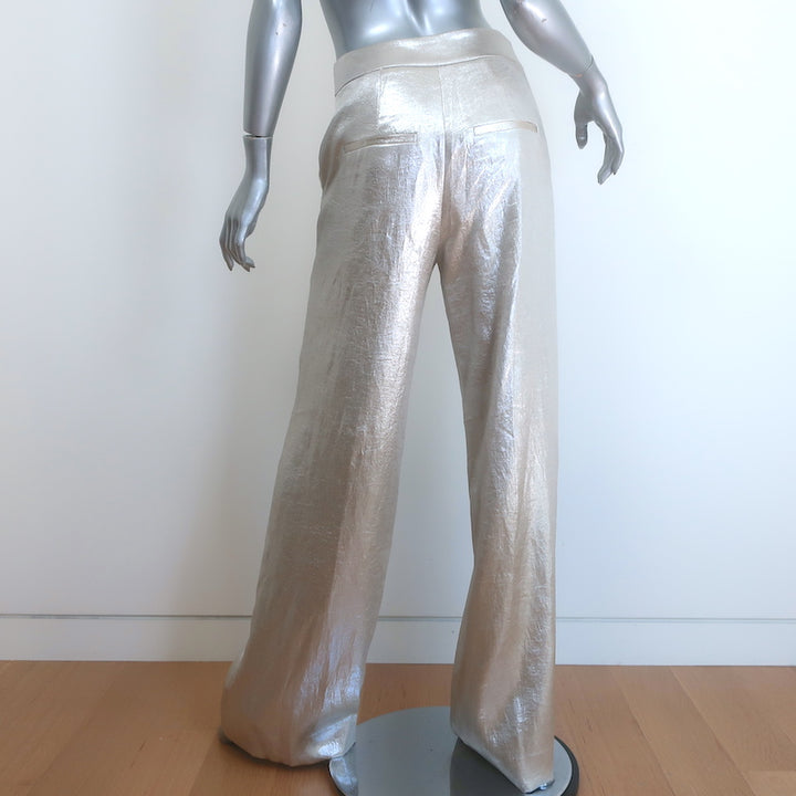 Veronica Beard Metallic Suit Silver Size 4 Jagger Jacket &amp; Millicent Pants NEW