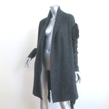 Polo Ralph Lauren Fringe Cardigan Charcoal Wool-Cashmere Size Extra Small