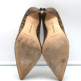 Manolo Blahnik BB 105 Pumps Leopard Print Suede Size 38 Pointed Toe Heels