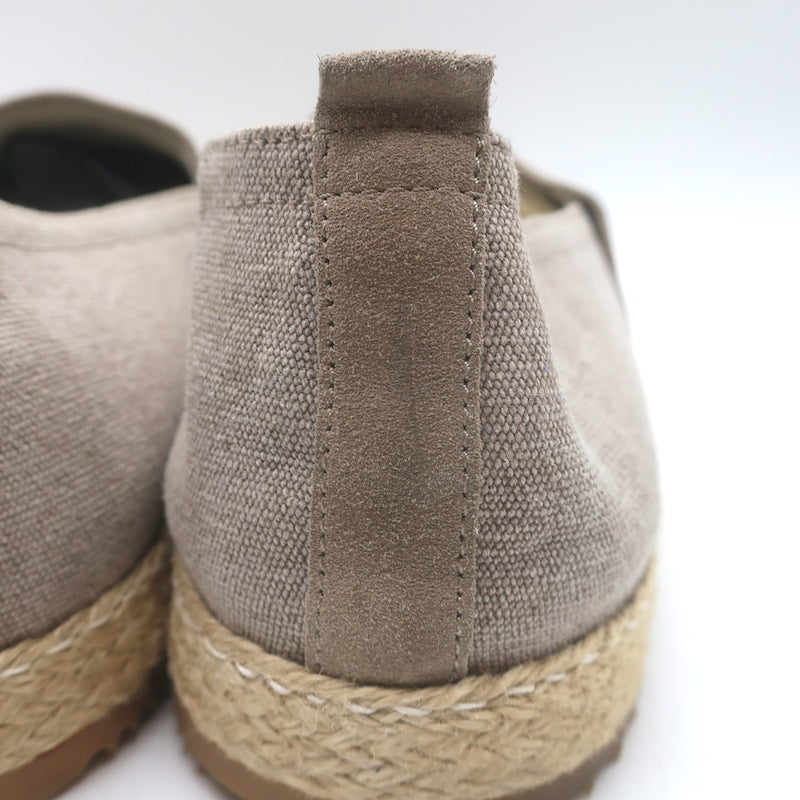Brunello Cucinelli Espadrilles Taupe Suede &amp; Canvas Size 44.5