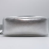 Gucci Blondie Interlocking G Small Crossbody Bag Silver Metallic Leather