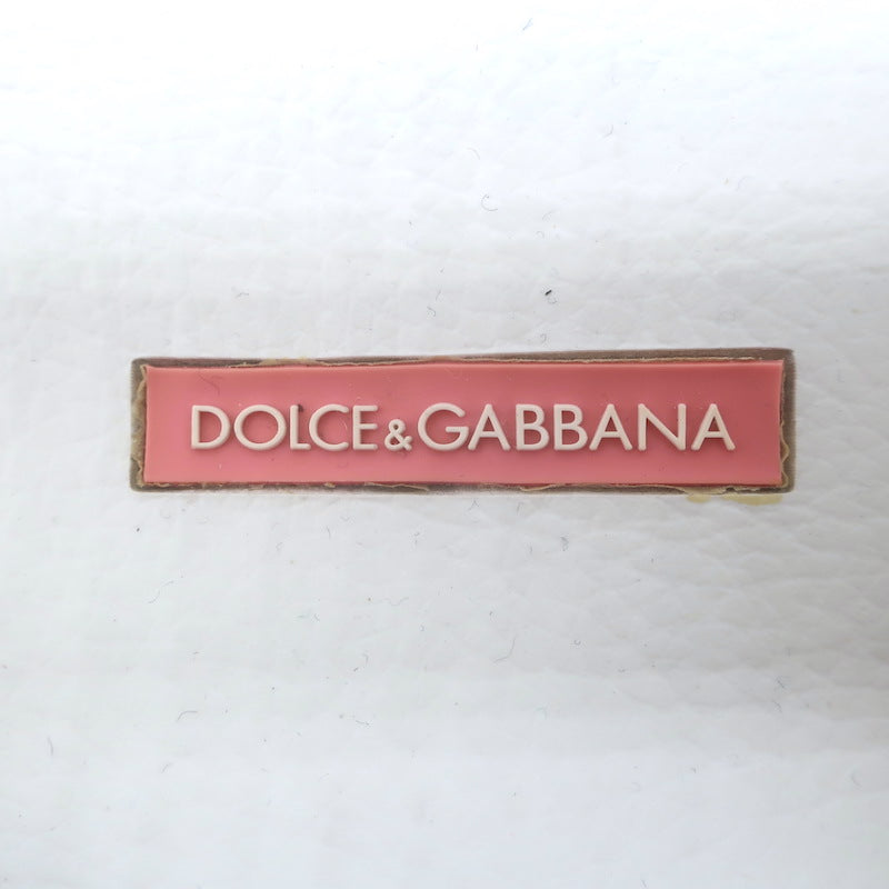Dolce &amp; Gabbana Rose Print Pool Slides White Rubber Size 36