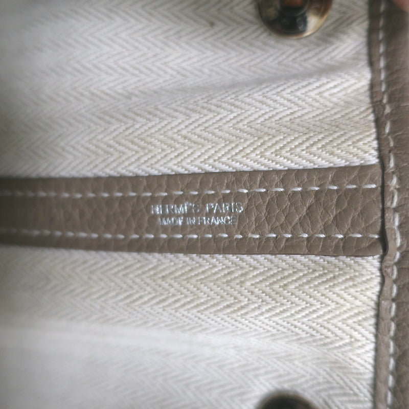 Hermes Garden Party 36 MM Tote Etoupe Leather