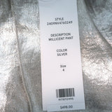 Veronica Beard Metallic Suit Silver Size 4 Jagger Jacket & Millicent Pants NEW