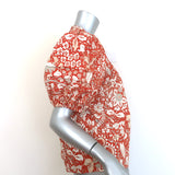 Ulla Johnson Imari Puff Sleeve Top Orange Floral Print Poplin Size 8