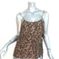 Helmut Lang Leopard Overlay Tank Top Brown Printed Silk Size Small