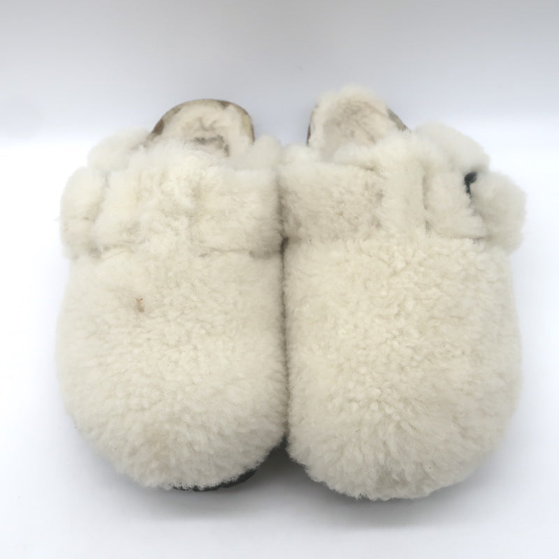 Birkenstock Papillio Boston Big Buckle Shearling Teddy Clogs Cream Size 36