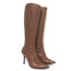 Giuseppe Zanotti Knee High Pointed Toe Boots Brown Leather Size 36.5