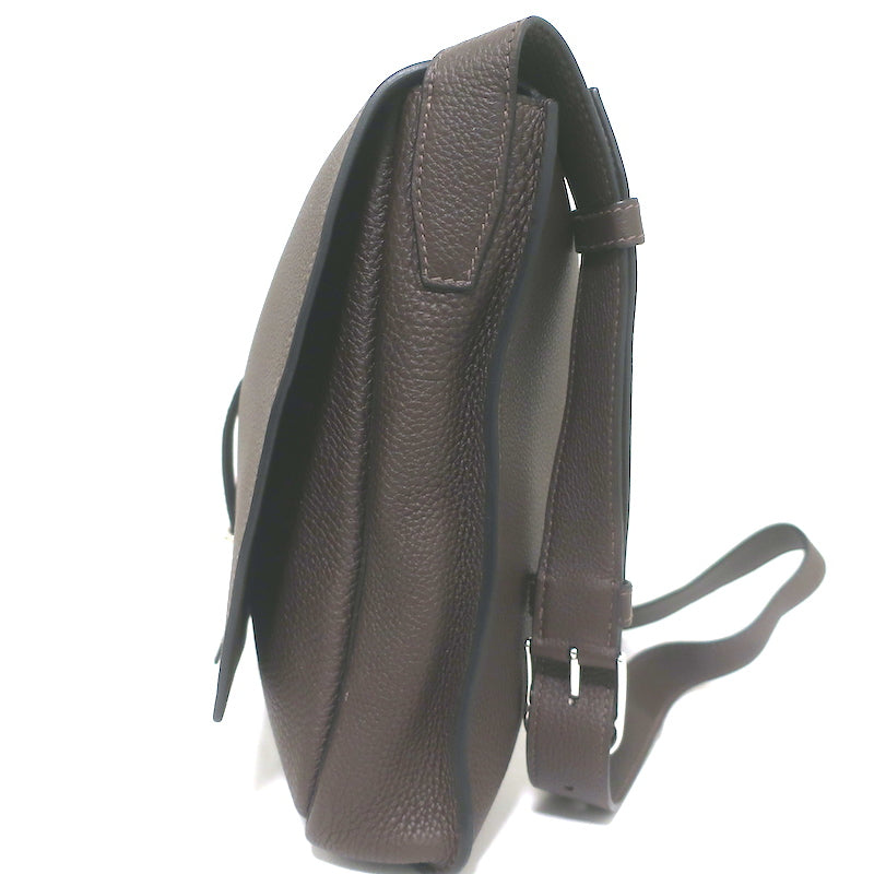 Hermes Steve Light Messenger Bag Dark Brown Togo Leather