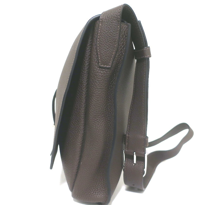 Hermes Steve Light Messenger Bag Dark Brown Togo Leather