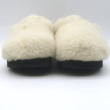 Birkenstock Papillio Boston Big Buckle Shearling Teddy Clogs Cream Size 36