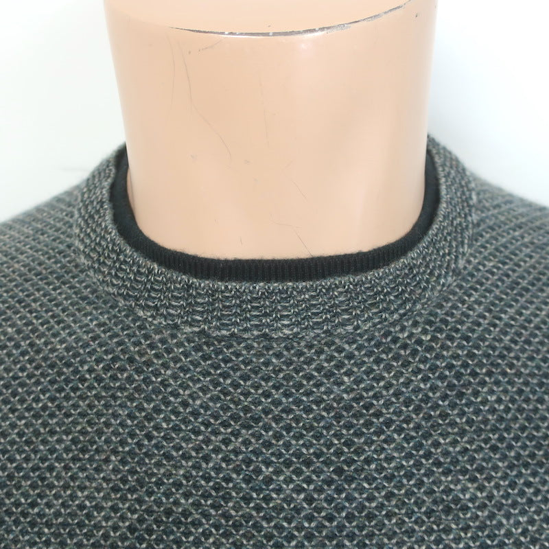 Loro Piana Varallo Honeycomb Knit Baby Cashmere Sweater Forest Green Size 52
