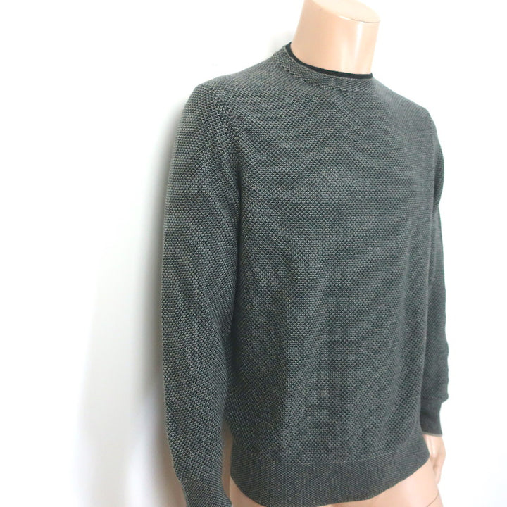Loro Piana Varallo Honeycomb Knit Baby Cashmere Sweater Forest Green Size 52