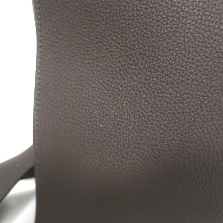 Hermes Steve Light Messenger Bag Dark Brown Togo Leather