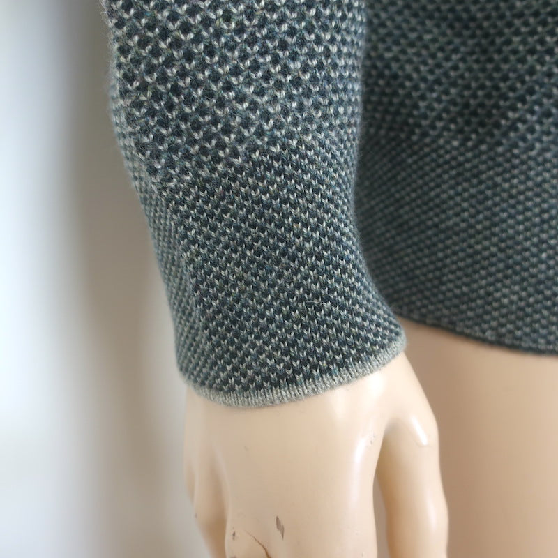 Loro Piana Varallo Honeycomb Knit Baby Cashmere Sweater Forest Green Size 52