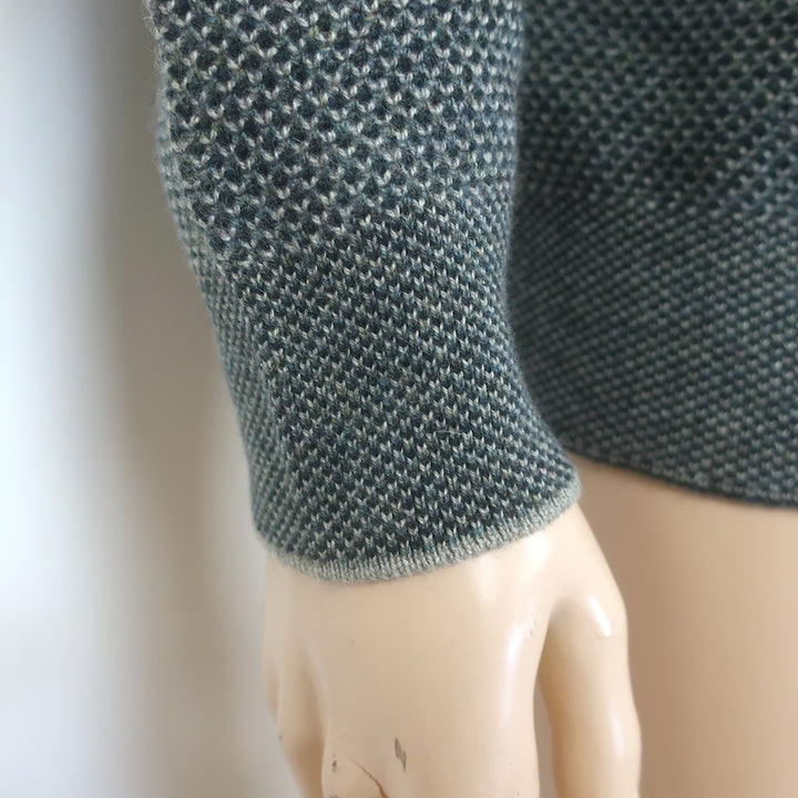 Loro Piana Varallo Honeycomb Knit Baby Cashmere Sweater Forest Green Size 52