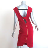Roland Mouret for Neiman Marcus Asymmetric Sheath Dress Red Crepe Size US 6