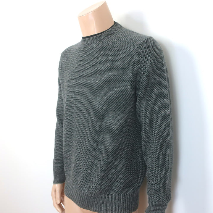 Loro Piana Varallo Honeycomb Knit Baby Cashmere Sweater Forest Green Size 52