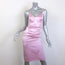 Gucci Duchesse Satin Midi Dress Pink Silk Size 36