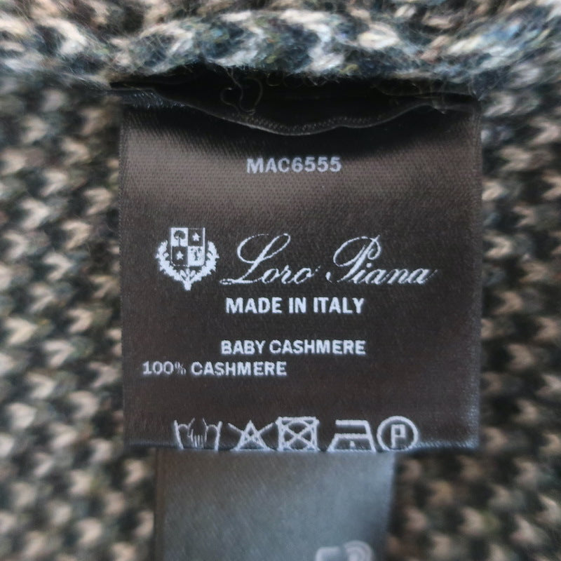 Loro Piana Varallo Honeycomb Knit Baby Cashmere Sweater Forest Green Size 52