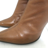 Giuseppe Zanotti Knee High Pointed Toe Boots Brown Leather Size 36.5