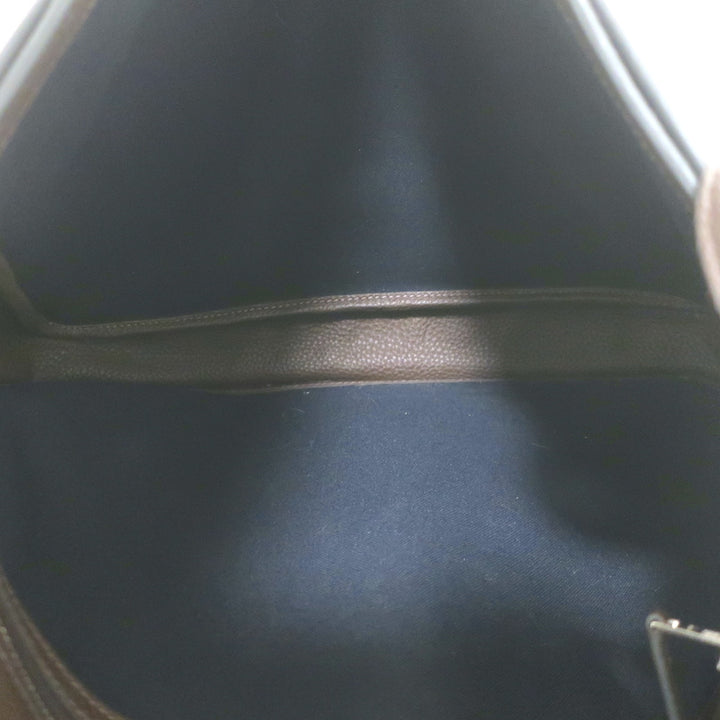 Hermes Steve Light Messenger Bag Dark Brown Togo Leather