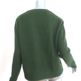 Jill Roberts Cashmere Crewneck Sweater Green Size Medium