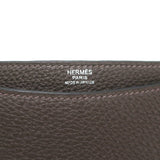 Hermes Steve Light Messenger Bag Dark Brown Togo Leather