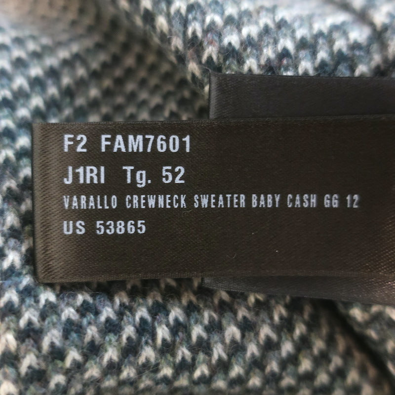 Loro Piana Varallo Honeycomb Knit Baby Cashmere Sweater Forest Green Size 52