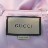 Gucci Duchesse Satin Midi Dress Pink Silk Size 36