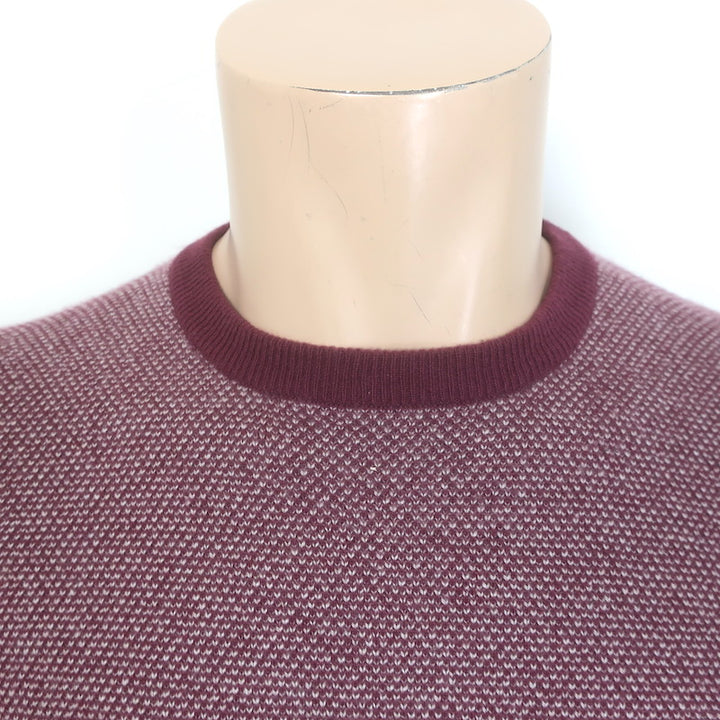 Loro Piana Baby Cashmere Woven Knit Sweater Red Size 52