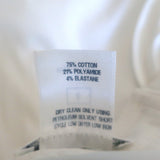 Oscar de la Renta Ruffled Rosette Top White Stretch Cotton Size 8