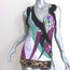 Roberto Cavalli Ruffle-Trimmed Tank Top Multicolor Printed Jersey Size 40