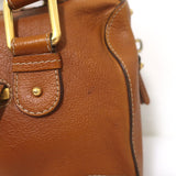 Marc Jacobs Expandable Satchel Brown Leather Medium Shoulder Bag