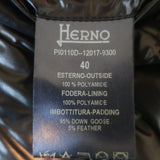 Herno Emilia Cap Sleeve Down Puffer Jacket Black Size 40