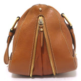 Marc Jacobs Expandable Satchel Brown Leather Medium Shoulder Bag