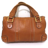 Marc Jacobs Expandable Satchel Brown Leather Medium Shoulder Bag